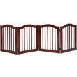 4 Panels Folding Freestanding Wood Pet Dog Safety Gate