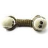 Durable Braided Rope Toy for Aggressive Chewers Bite Resistant Toothbrush with Tennis Ball Ends