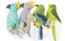 Plush Squeaky Parrot Shaped Rope Toy