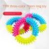 Tri-color rubber prickly ring