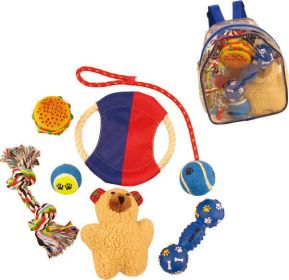 8 Piece Backpack Pet Toy Set