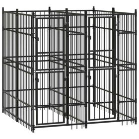 Outdoor Dog Kennel Steel 39.7 ft²