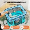 VEVOR Foldable Pet Playpen, 32'' x 24'' x 22'' Portable Dog Playpen, Crate Kennel for Puppy, Dog, Cat, Waterproof 600D Oxford Cloth, Removable Zipper,