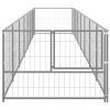 Dog Kennel Silver 75.3 ft² Steel