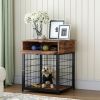 JHX Furniture Dog Crates for small dogs Wooden Dog Kennel Dog Crate End Table; Nightstand(Rustic Brown)