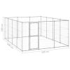 Outdoor Dog Kennel Galvanized Steel 156.3 ft²