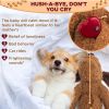 Puppy Heartbeat Stuffed Animal for Dog Anxiety 16.5" x 7.8" x 5.5", Brown Dog Heartbeat Toy, Plush Puppy Anxiety Relief Toy with Soft Cotton Padding,