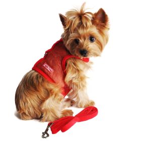 Cool Mesh Dog Harness (Option: Solid RedX-Small)