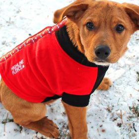 Highline Fleece Coat (Option: Red and Black With Rolling Bones*LC=Large ChestSize 8)