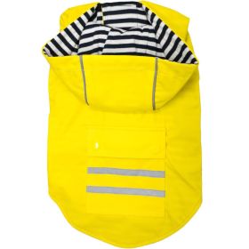 Slicker Raincoat with Striped Lining (Option: YellowX-Small)