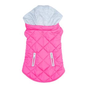 Weekender Dog Sweatshirt Hoodie - Pink & White Plaid (Option: PinkX-SMALL)